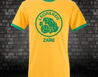 Zaire Leopards T-Shirt Retro Jersey Cult Gift Shirt World Cup 74 Football