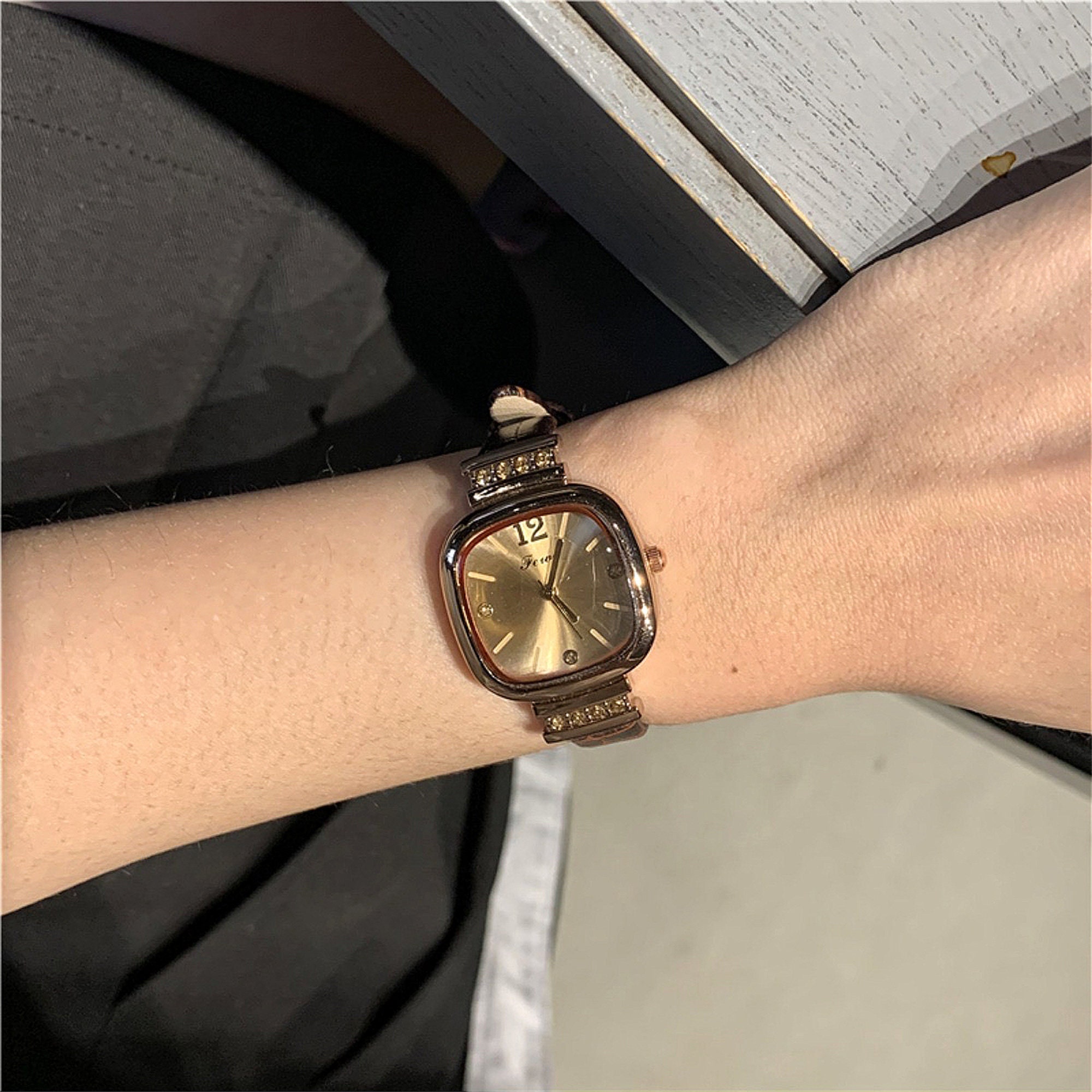 Minimalist Round Watch Small Wrist Watch for Women Leather Etsy