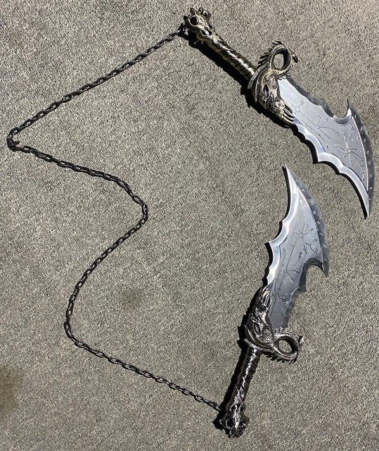 God of War Blades of Chaos Sword Twin Blades GOW Kratos Metal