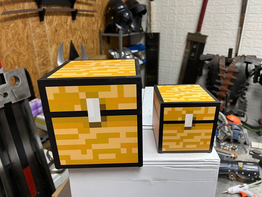 Minecraft Wooden Treasure Box Wood Normal Version Cosplay - Etsy