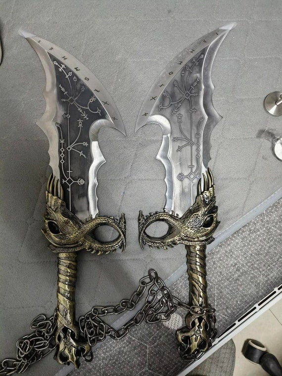God of War Blades of Chaos Sword Twin Blades GOW Kratos Metal