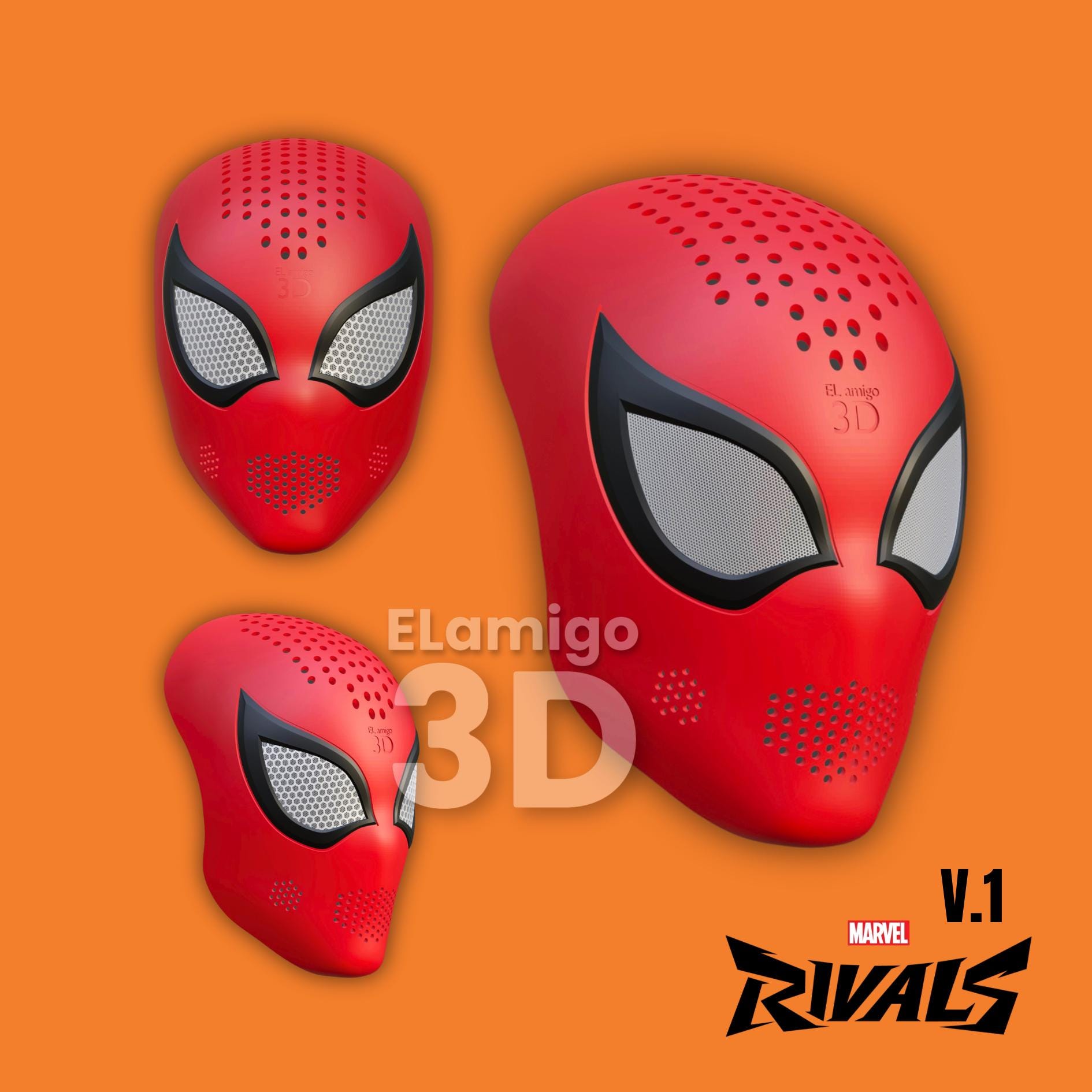 Spiderman Rivals Face Marvel Spiderman Rivals Faceshell STL - Etsy