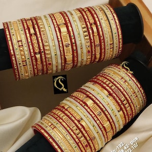 Indian Bridal Chura/Choora Bangles,Bridal Chura,Golden Red,Royal Chooda Bangle,Indian Bridal Chura,Punjabi Chooda,Bridal jewelry,Gift ideas