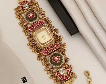 Pulsera de reloj de oro vintage: elegante joya para bodas