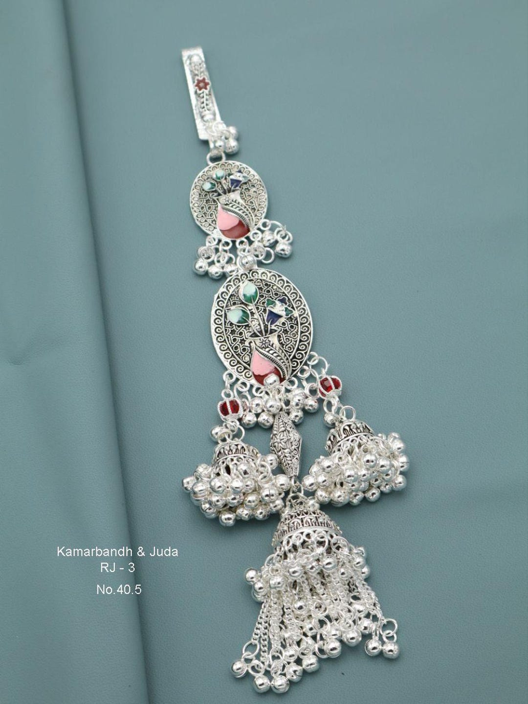 Buy Silver Plated Kamarbandh: Indian Bridal Waist Chain, Wedding