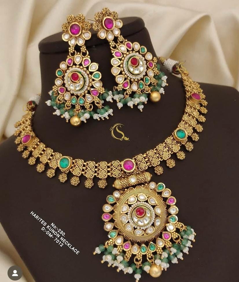 Plated Necklace Sukhi Jewelry Wholesale Gold Choker/ Indian Choker