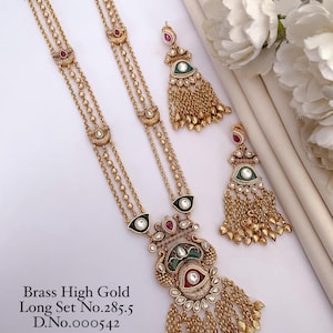 South Indian Gold Plated Jewellery Set /South Indian Necklace / Choker Necklace / Choker Set/ Bollywood Jewelry/ Bridal Gift Wedding Sets