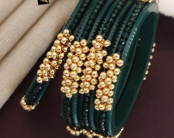 Vintage Plastic Bangle Set of 4: Retro Boho Bracelets