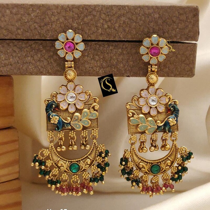 Indian Earrings - Etsy