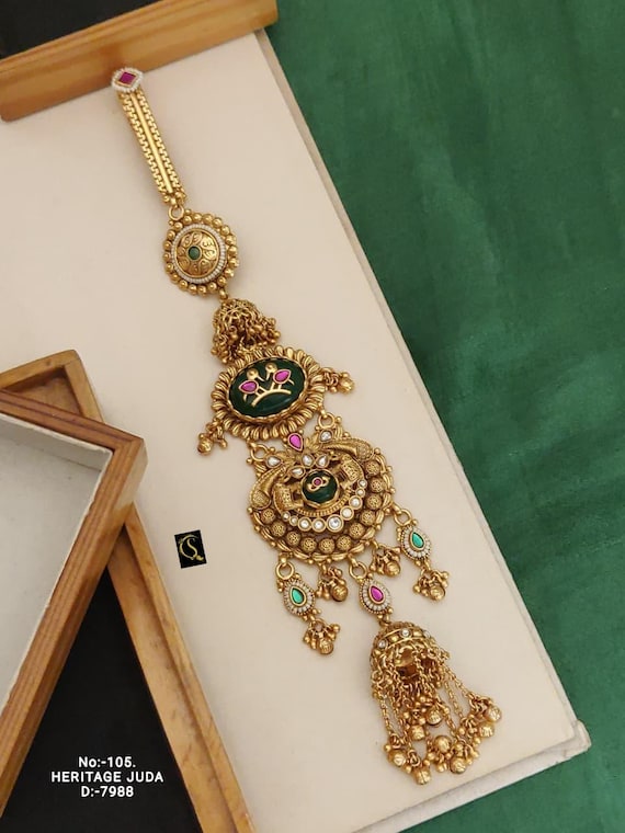 Bridal Key Chain Kamarbandh juda Waist gold tone wedding kandora indian  traditional jewelry