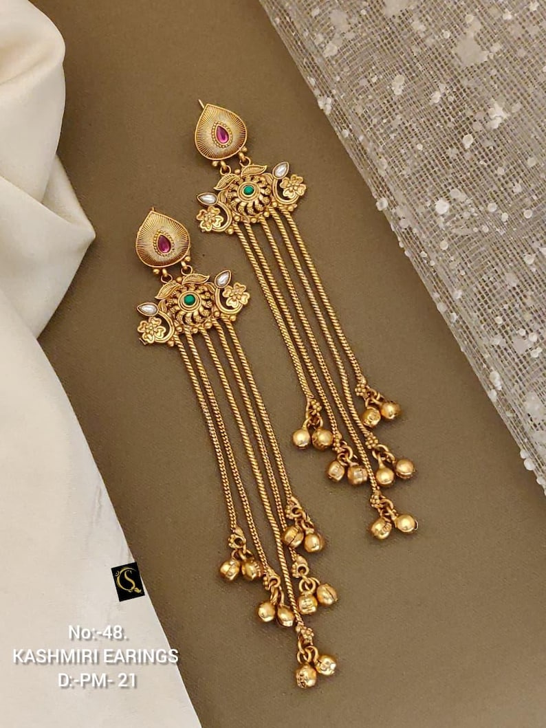 Indian earrings, Wedding Earring, bridal kundan earrings Gift for her Design_2