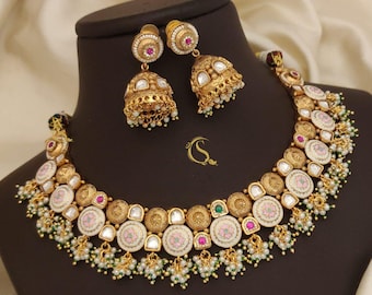 Heriatage Gold Choker Halskette: Indischer Brautschmuck