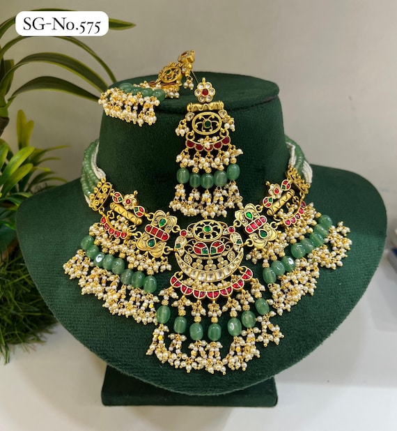 Temple Jewelry Set/necklace With Earring/statement Necklace/gold