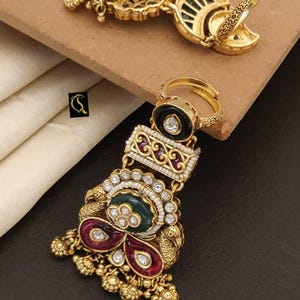 Ruby Green gold Ring/Adjustable Ring/ Indian Ring/ Indian Jewelry/Indian Wedding jewelry/bridal accessories Indian Jewelry