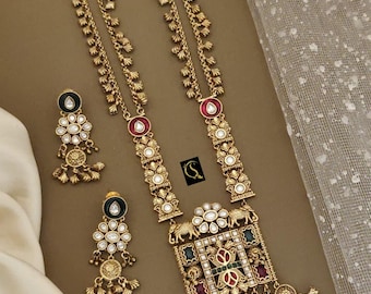 Gold Plated Kundan Choker: Pink & Green Bridal Wedding Necklace Set