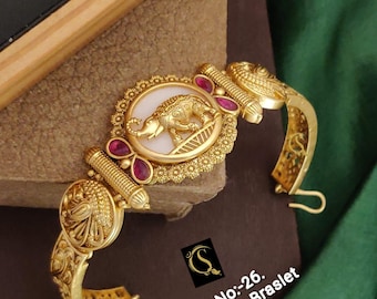 Conjunto de pulseras de joyería Kundan: estilo Bollywood, pulseras, joyería nupcial del sur de la India