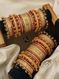 Indian Bangle Set: Bridal Wedding Jewelry, Festive Bangles