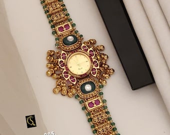 Reloj de pulsera minimalista vintage dorado: Joyería delicada y coqueta