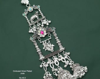 Silver Plated Indian Waist Chain: Saree Kamarband