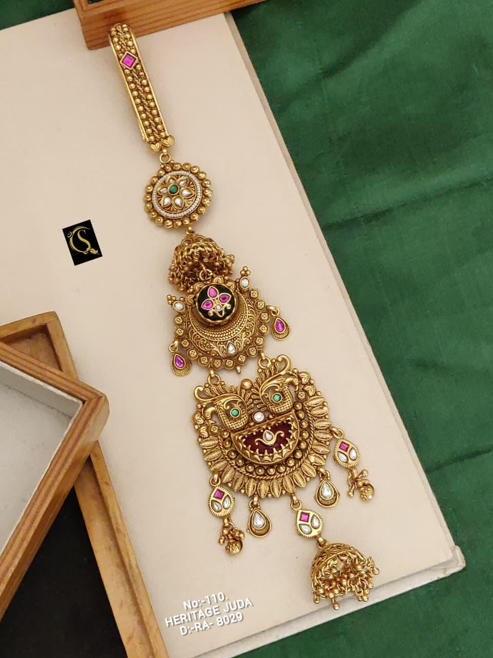Bridal Key Chain Kamarbandh Juda Waist Gold Tone Wedding Kandora Indian ...