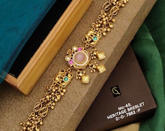 Gold Plated Indian Bangles: Thick African Bridal Jewelry