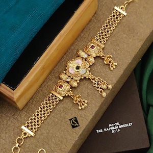 Rajwadi Kangan | Rajwadi Bangles | Kada Rajwada Jewelry | Indian Jewelry | Gold Kundan Bangles | Rajwadi Patla Bangles