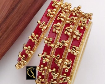 Punjabi Bridal Chura: Cream Indian Bangle Set