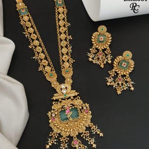 Sautoir ancien en or du patrimoine : bijoux du temple de l'Inde du Sud