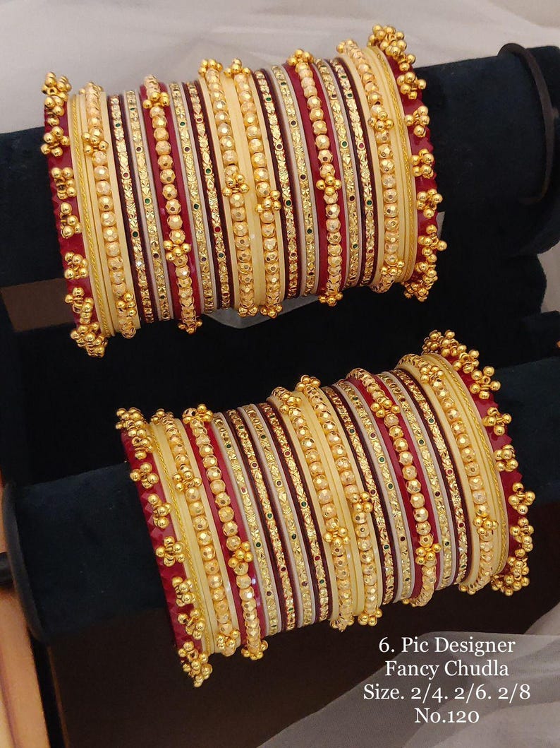Red Bridal Bangle Set | Indian Wedding Chura - Etsy UK