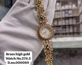 Handmade White Ladies Watch: Vintage Evening Dress Jewelry