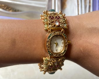 Heritage Luxury Watches, Kundan Watche,Indian Jewelry, Bridal Jewelry,Bridesmaid gift