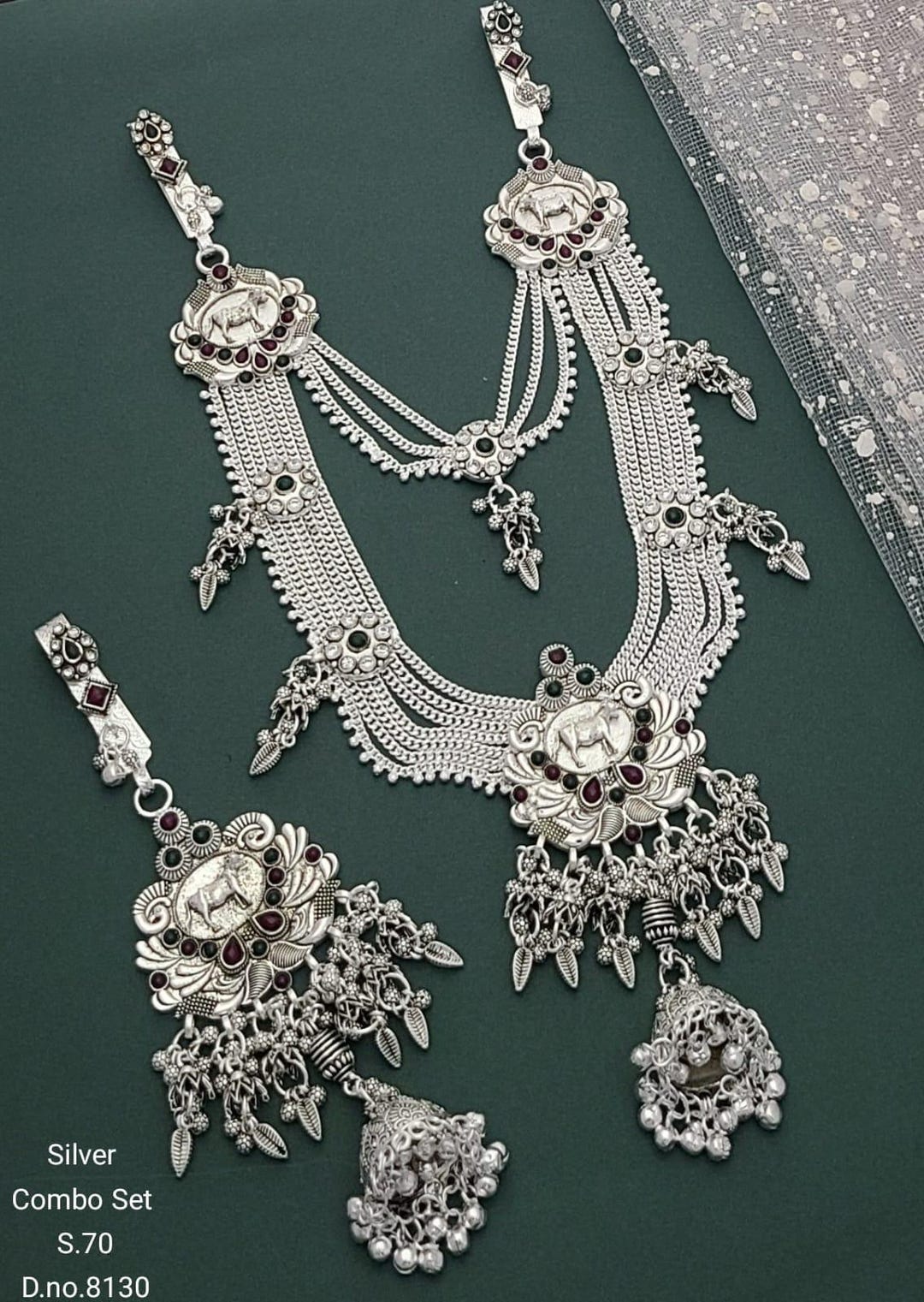 アクセサリー Indian Jewelry/Silver Vintage Jade PD Antique Chinese Export Filigree Gilt Silver Carved Jade