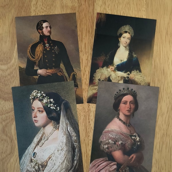 Queen Victoria & Her Royal Jewels 4x6 Cards/ Modern Postcards - Winterhalter Parris Koberwein Portrait Paintings