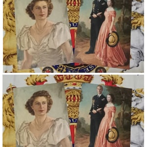 2 jeux de cartes commémoratives de la reine Elizabeth II 4 x 6/cartes postales modernes - portraits de la princesse Elizabeth, duchesse d'Édimbourg avant le couronnement