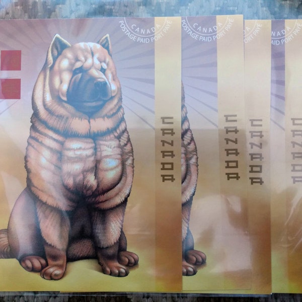 4er Set - Canada Post 2006 Jahr des Hundes PrePaid Postkarten #UX160