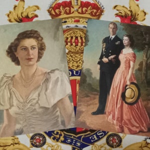 Cartes commémoratives de la reine Elizabeth II 4 x 6 / cartes postales modernes - portraits de la princesse Elizabeth, duchesse d'Édimbourg avant le couronnement