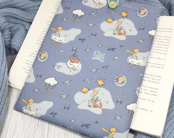 Funda de libro El Principito, funda libro de tela, funda azul de personajes, funda protectora acolchada, manga de libro, bolsa de ebook