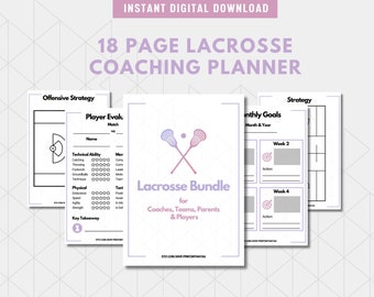 Lacrosse Coaching Sheet | Lacrosse Player Evaluation | Lacrosse Game Day Strategy | Lacrosse Practice Plan | Lacrosse Substitution Tracker