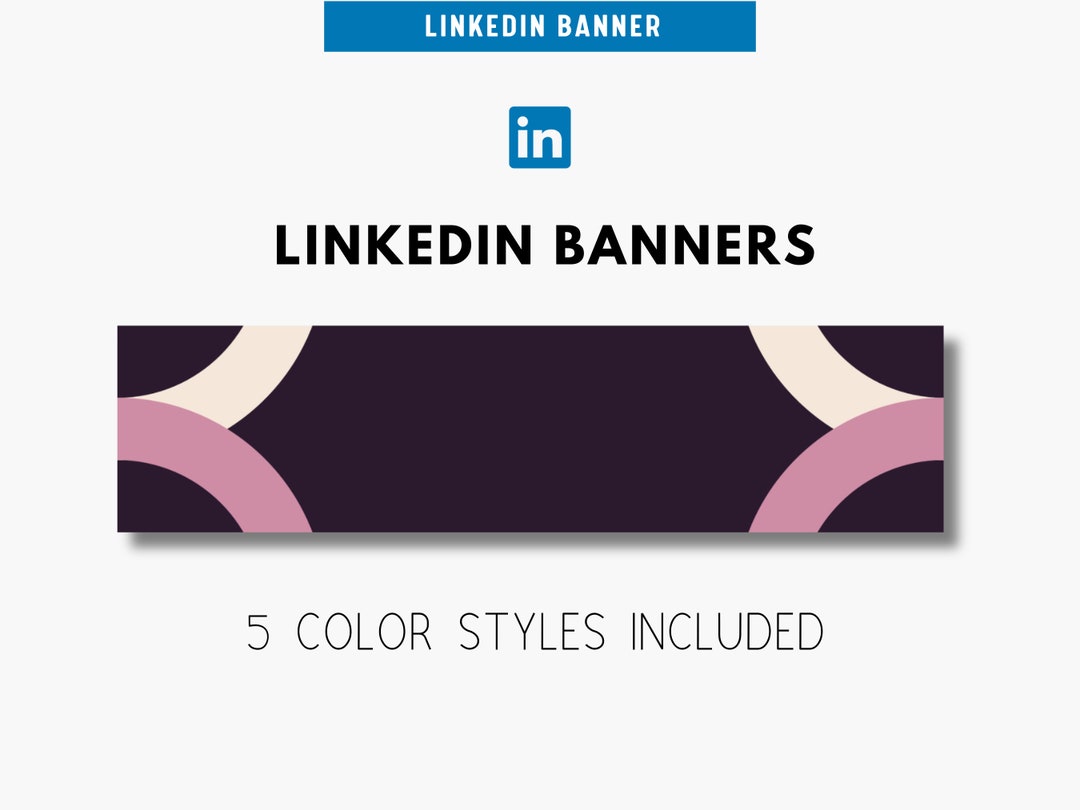 Linkedin Profile Banner Set Professional Linkedin Banner Etsy