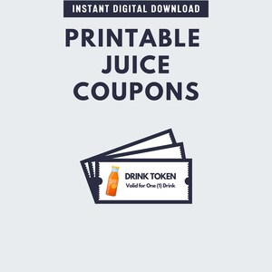 Printable Juice Tokens – Fun Drink Tickets & Coupons for Parties and Events