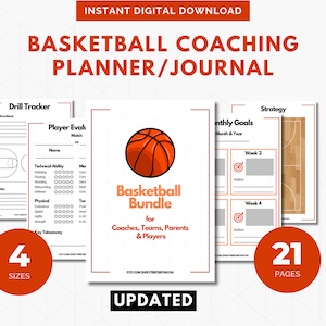 Basketball Coaching Sheet | Printable Basketball Journal | Basketball Coaching Planner | Basketball Diary | Basketball Practice Plans