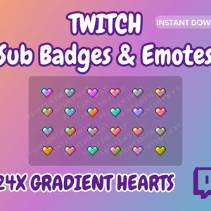 Pixelated Heart | Emotes | 8-Bit | Twitch Badge | Twitch Sub Badges | Twitch Streamer | Sub Badge | Twitch Subscriber Badges | Kawaii | Sub