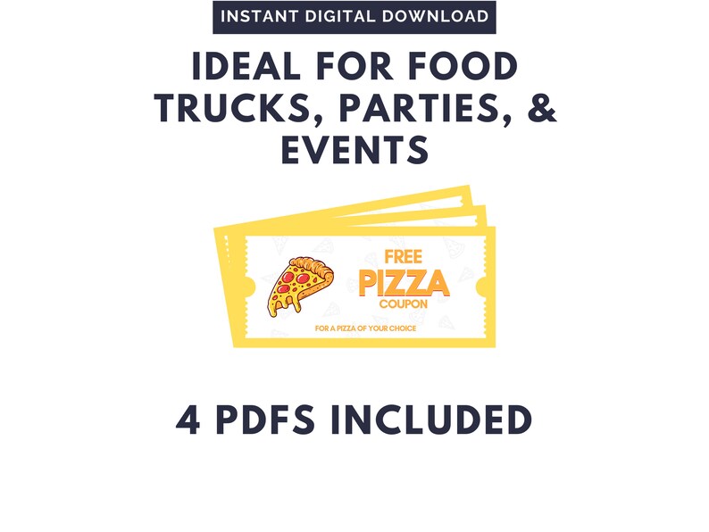 Printable Pizza Token | Pizza Coupon | Pizza Night | Coupons for Date ...