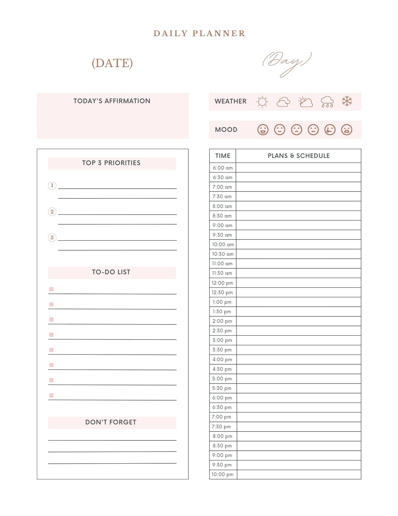 Daily Planner List Printable Instant Download Daily Schedule daily-planner-list-printable-instant-download-daily-schedule
