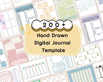 Goodnotes Templates, Digital Journal Templates Printable, Pastel Digital Planner Template