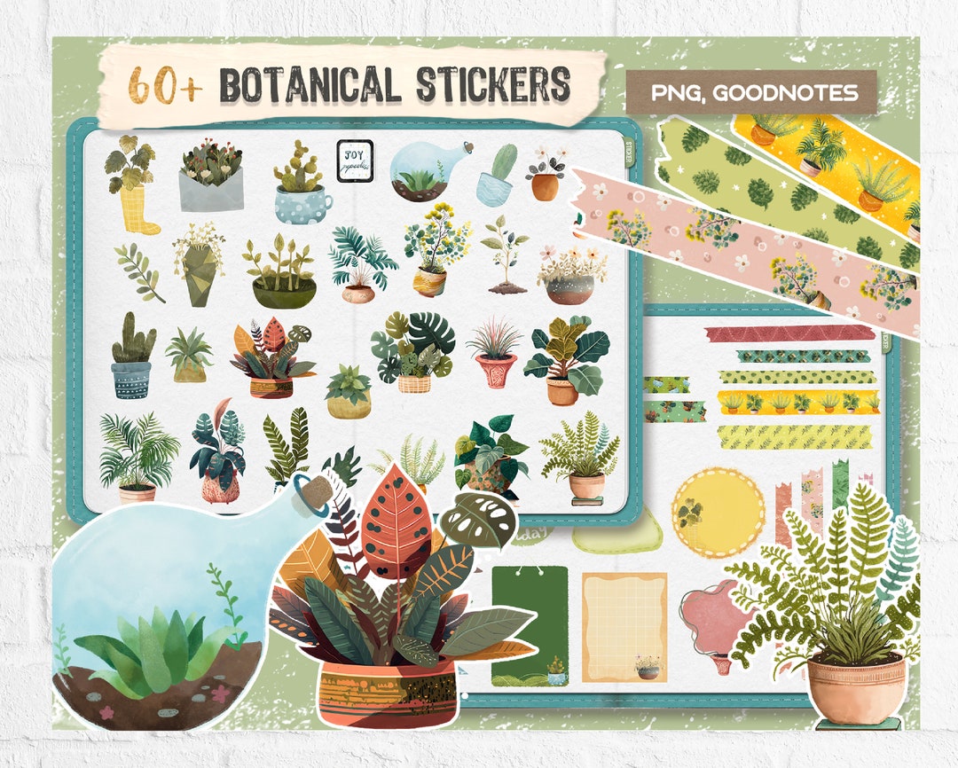 Digital Stickers Botanical Goodnotes Sticker House Plants Onenote ...