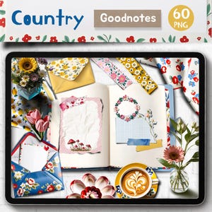 Bloemen realistische digitale sticker Cath Kidston Aesthetic Goodnotes Stickers realistisch dagboekboek commercieel gebruik Clipart Scene Creator