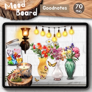 Mood Tracker Realistische digitale sticker Mood Board grafisch commercieel gebruik Clipart Scene Creator Realistische objecten direct downloaden