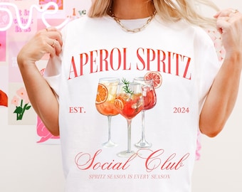 Aperol Spritz Social Club T-Shirt, Brunch Top