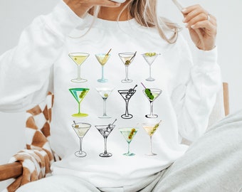 Dirty Martini Social Club Sweatshirt, Girls Night Out Martini Lover Tee